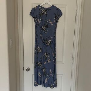 Reformation Blue Floral Midi Dress